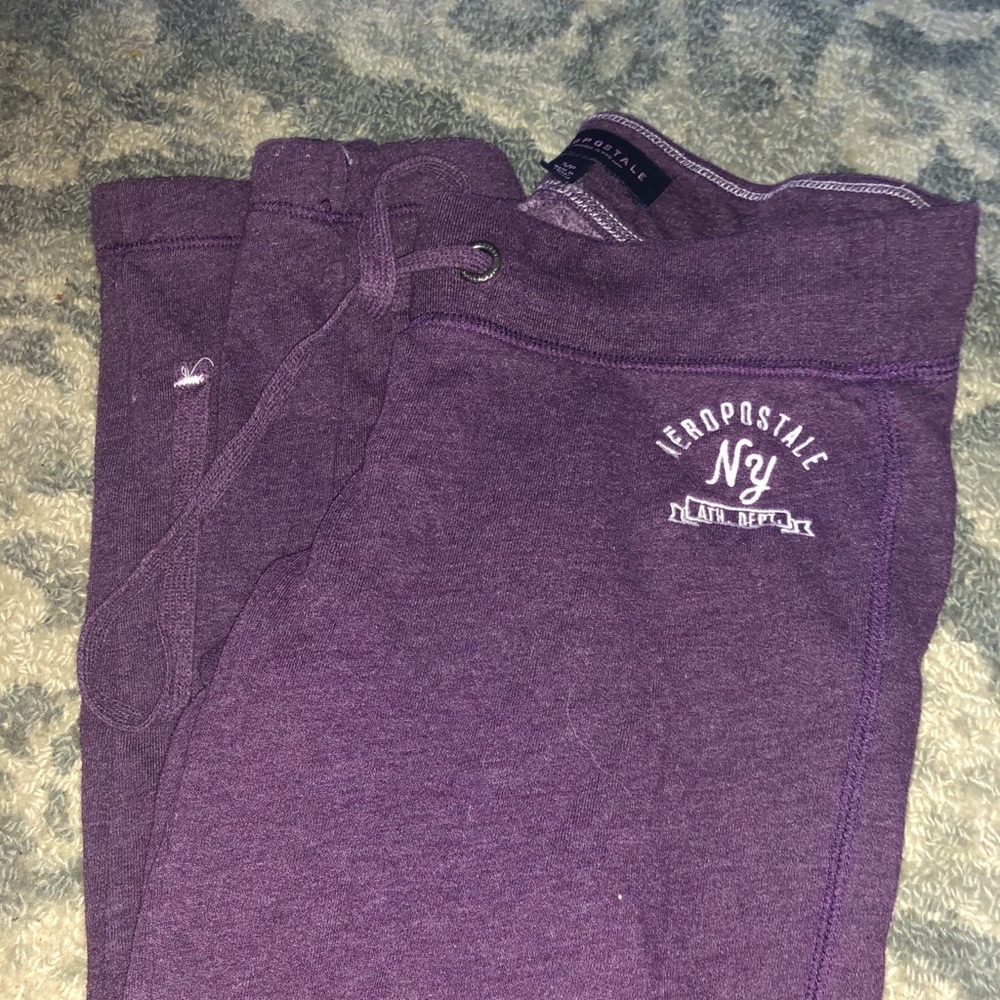 purple joggers